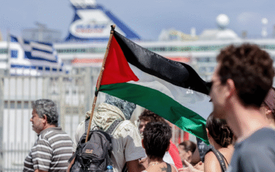 مظاهرة باليونان ضد سفينة إسرائيلية وصيام في إيطاليا تضامنا مع غزة