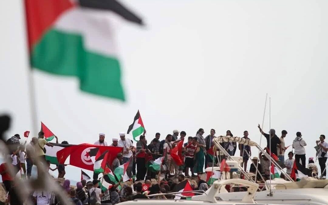 سفن “أسطول الصمود العالمي” تتوافد على ميناء سيدي بوسعيد بتونس (صور)