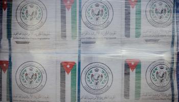 طرود مساعدات إنسانية من الأردن إلى غزة، 14 آب 2025 (Getty)