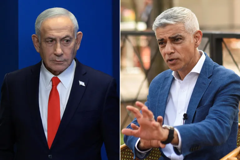 “غير مرحب به في لندن”.. صادق خان يتحدى نتنياهو ويفجر سجالا في بريطانيا