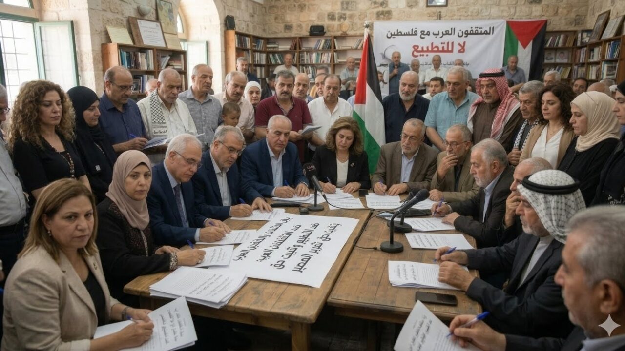 بيان المثقفات والمثقفين العرب: ضد التطبيع ولتثبيت حق تقرير المصير