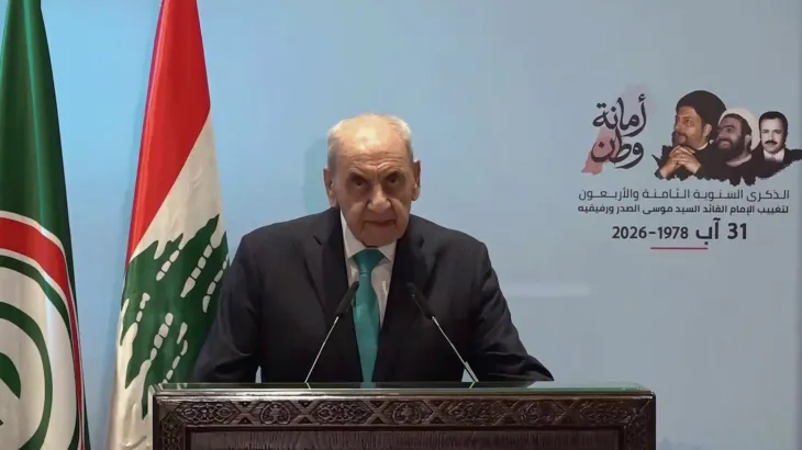 رئيس البرلمان اللبناني: المطلوب إسرائيليا هو الفتنة ولبنان مستهدف بسلمه الأهلي